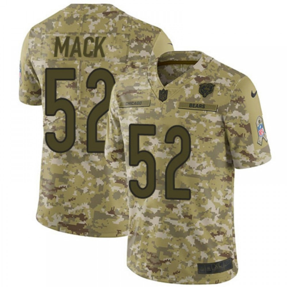 Youth Chicago Bears #52 Khalil Mack 2018 Camo Salute to Service Limited Stitched NFL Jersey 