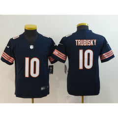 Youth Chicago Bears #10 Mitchell Trubisky Navy Vapor Untouchable Limited Stitched NFL Jersey 