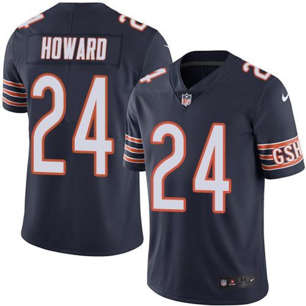 Bears #24 Jordan Howard Navy Blue Youth Stitched NFL Limited Rush Jersey 