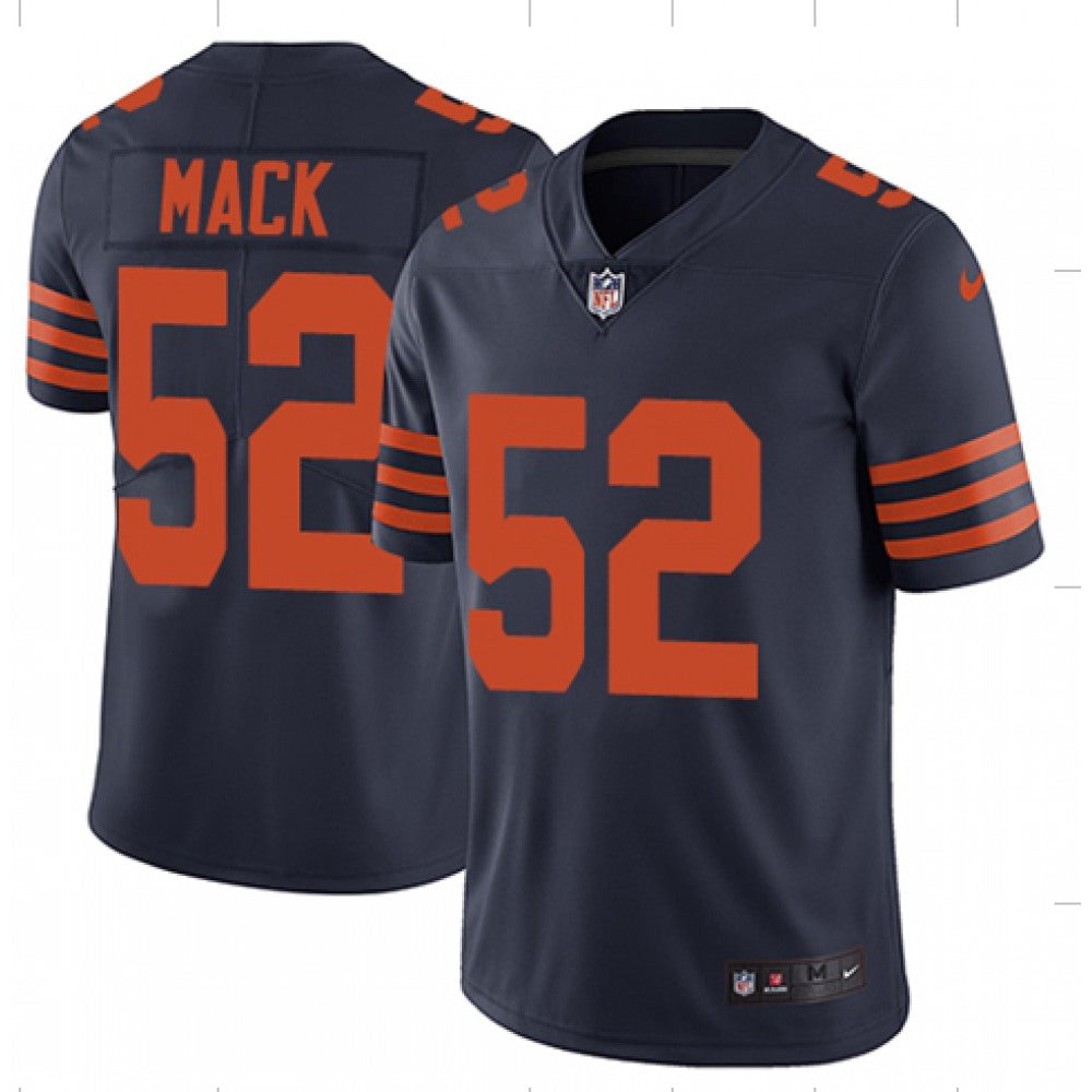 Youth Chicago Bears #52 Khalil Mack Throwback Navy Vapor Untouchable Limited Stitched NFL Jersey 