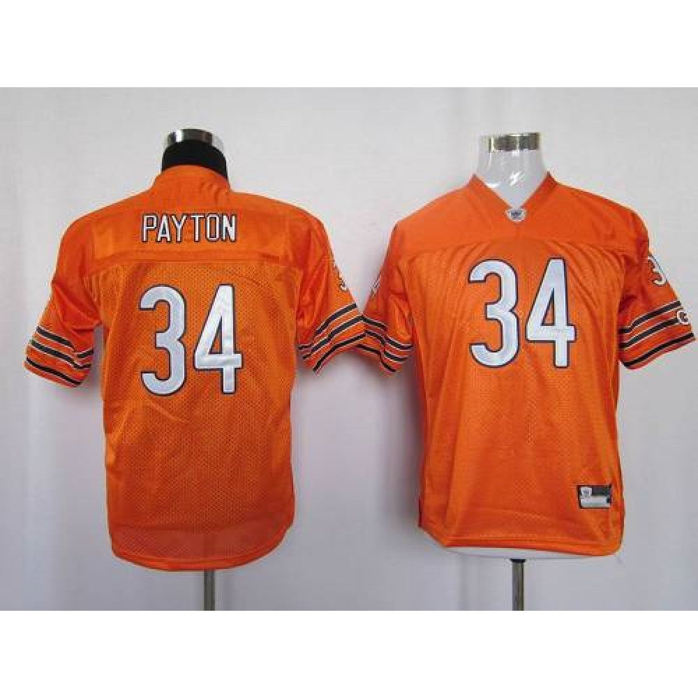 Bears #34 Walter Payton Orange Stitched Youth NFL Jersey 
