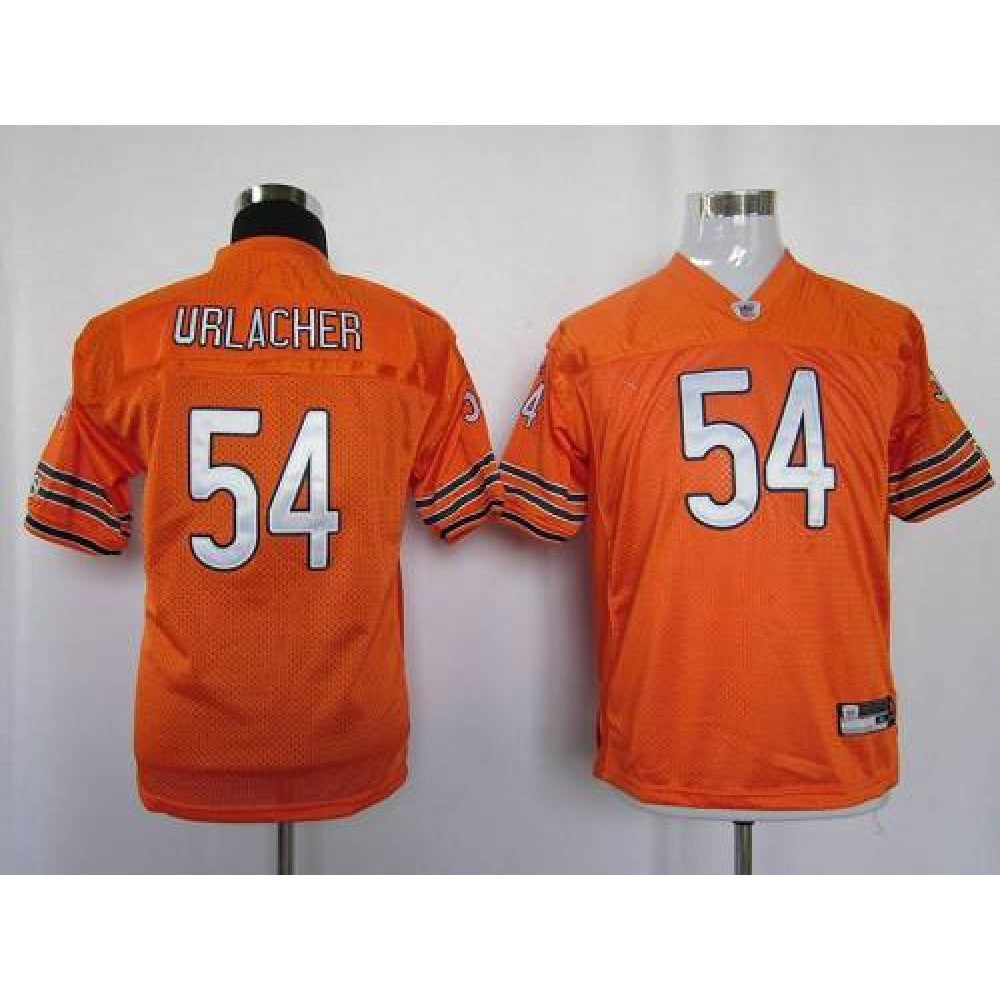 Bears #54 Brian Urlacher Orange Stitched Youth NFL Jersey 