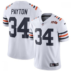 Youth Chicago Bears #34 Walter Payton White 2019 100th Season Limited Stitched NFL Jersey 