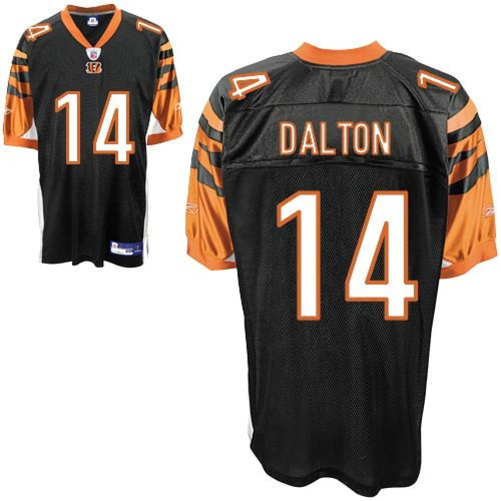 Bengals #14 Andy Dalton Black Color Stitched Youth NFL Jersey 