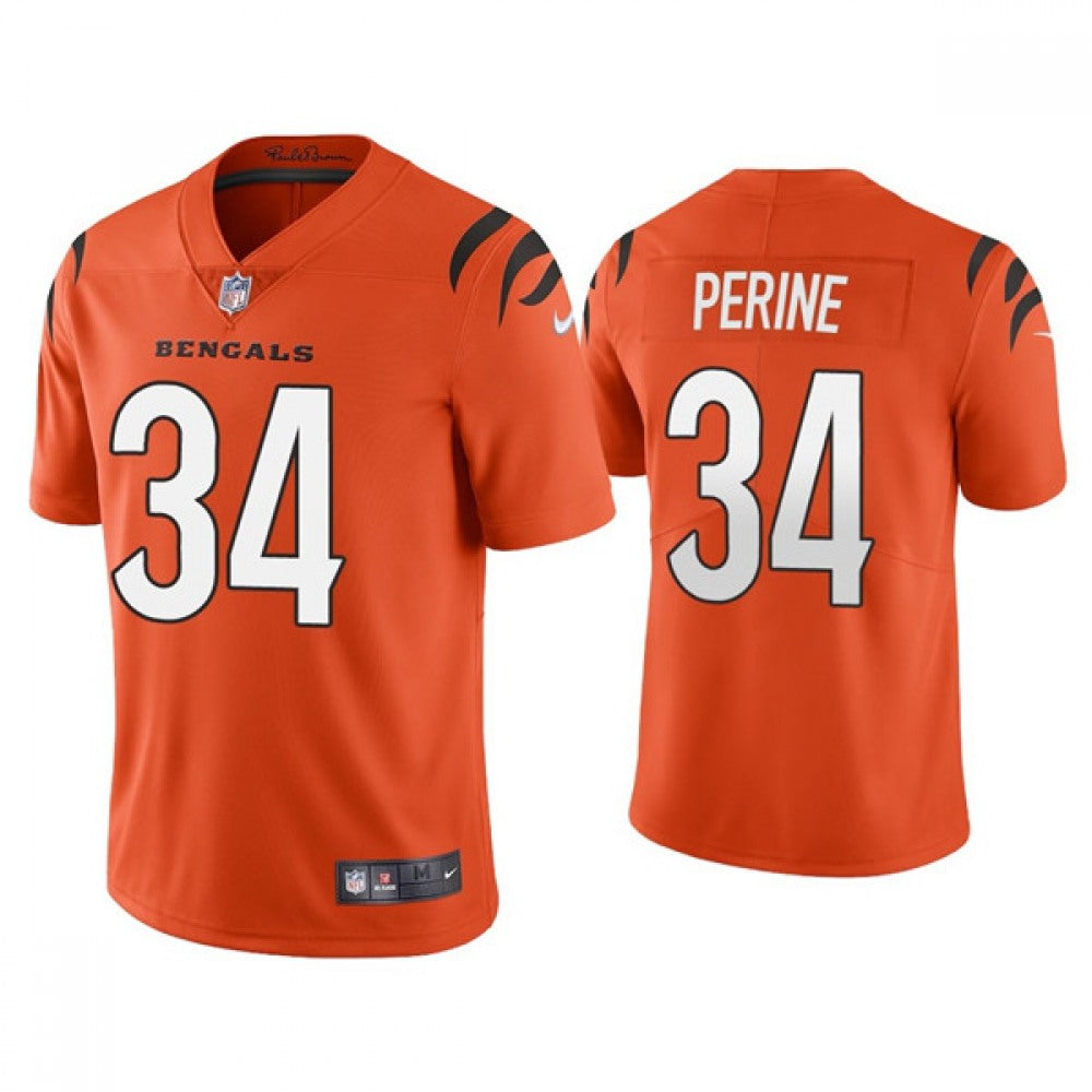 Youth Cincinnati Bengals #34 Samaje Perine Orange Vapor Untouchable Limited Stitched Jersey 