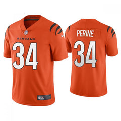 Youth Cincinnati Bengals #34 Samaje Perine Orange Vapor Untouchable Limited Stitched Jersey 