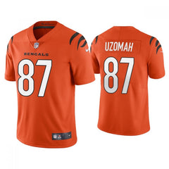 Youth Cincinnati Bengals #87 C.J. Uzomah Orange Vapor Untouchable Limited Stitched Jersey 