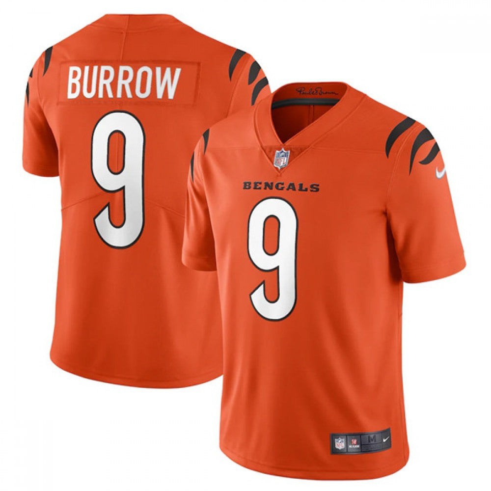 Youth Cincinnati Bengals #9 Joe Burrow New Orange Vapor Untouchable Limited Stitched Jersey 