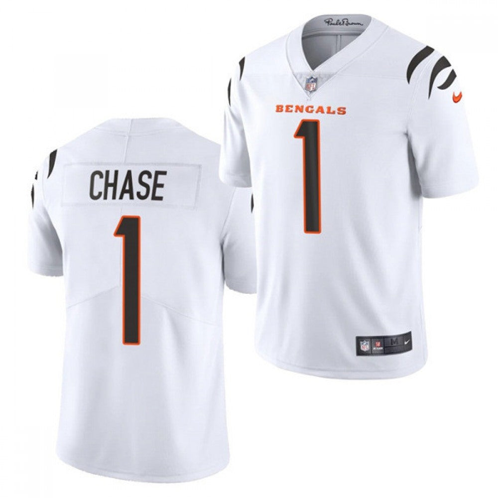 Youth Cincinnati Bengals #1 Ja'Marr Chase White Vapor Untouchable Limited Stitched Jersey 