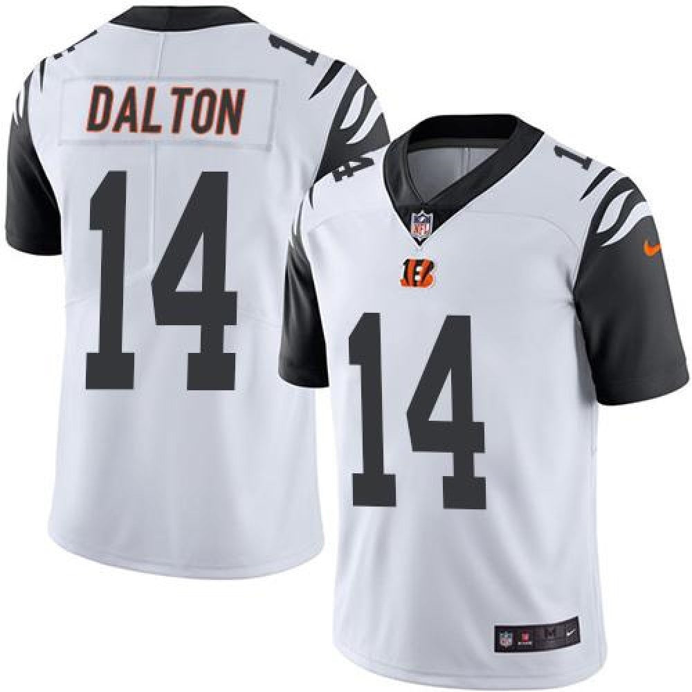 Bengals #14 Andy Dalton White Youth Stitched NFL Limited Rush Jersey 