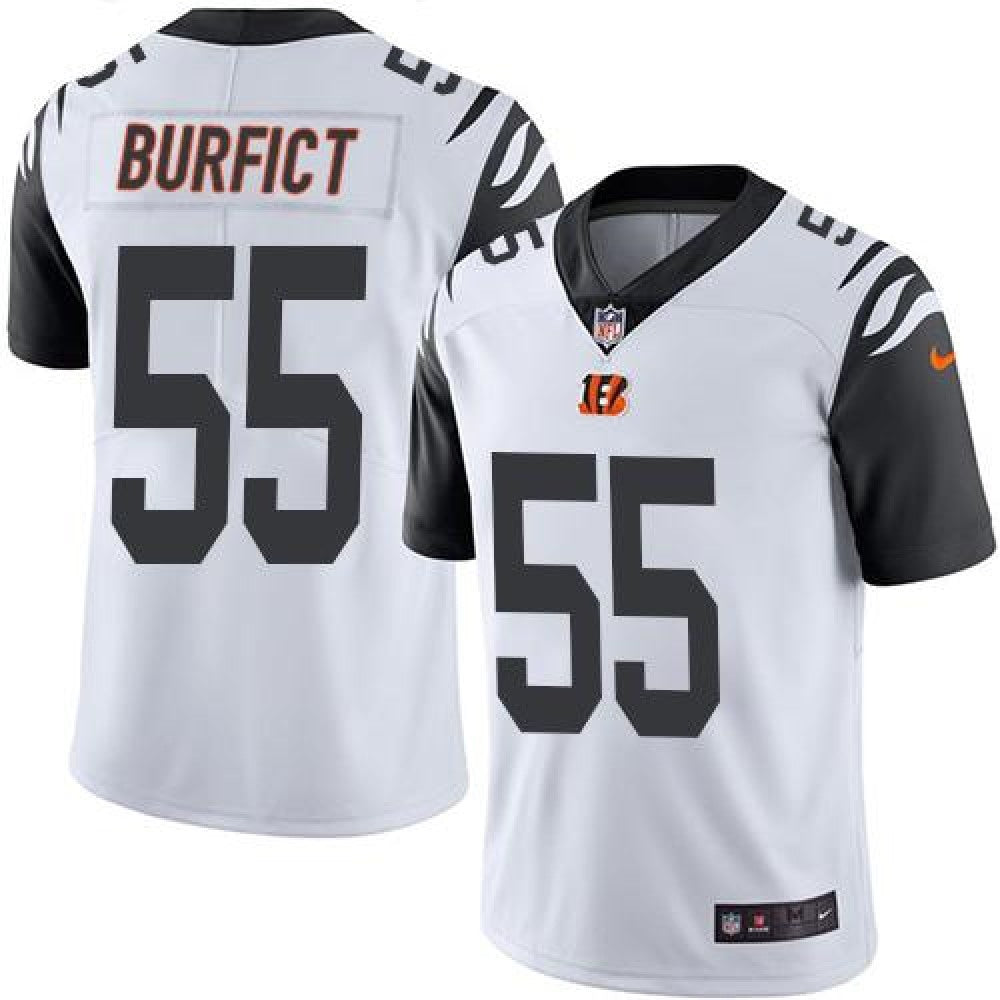 Bengals #55 Vontaze Burfict White Youth Stitched NFL Limited Rush Jersey 