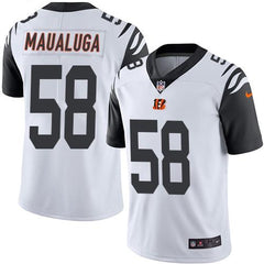 Bengals #58 Rey Maualuga White Youth Stitched NFL Limited Rush Jersey 