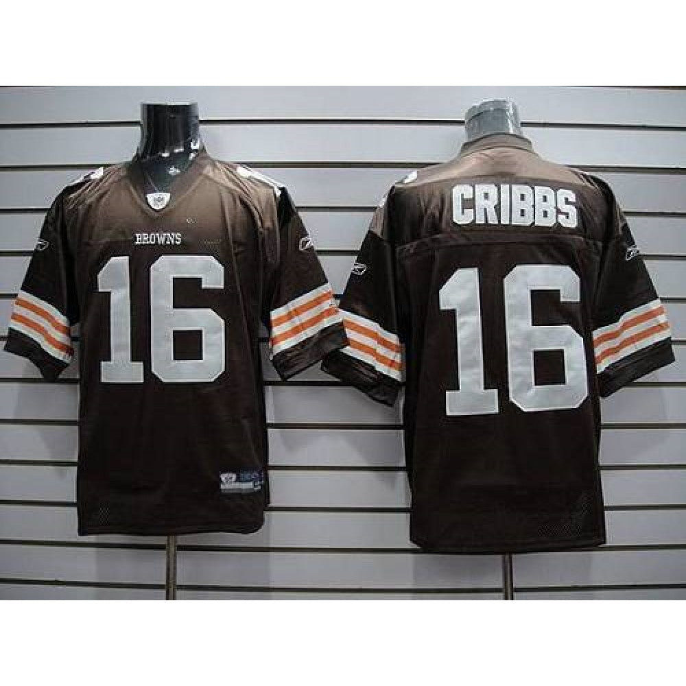 Browns #16 Joshua Cribbs Brown Stitched Youth NFL Jersey 