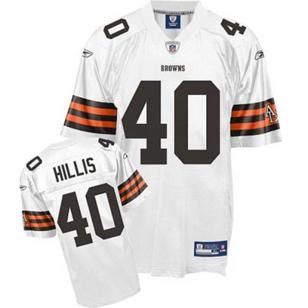 Browns #40 Peyton Hillis White Stitched Youth NFL Jersey 