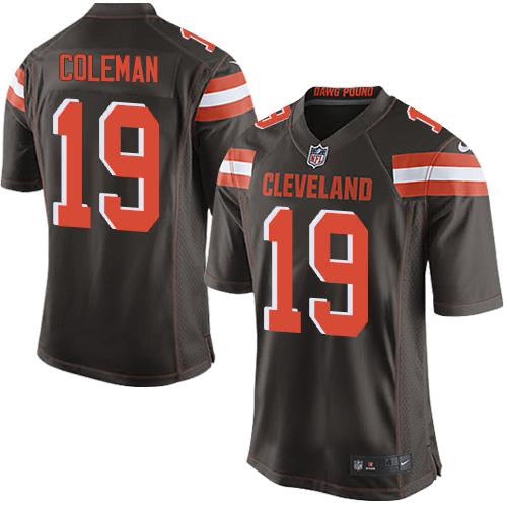 Browns #19 Corey Coleman Brown Team Color Youth Stitched NFL New Elite Jersey 