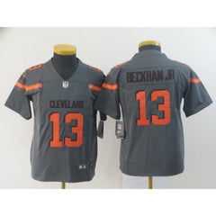 Youth Cleveland Browns #13 Odell Beckham Jr. Gray Inverted Legend Stitched NFL Jersey 