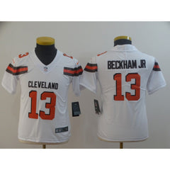 Youth Cleveland Browns #13 Odell Beckham Jr. White Vapor Untouchable Limited Stitched NFL Jersey 