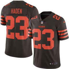 Browns #23 Joe Haden Brown Youth Stitched NFL Limited Rush Jersey 
