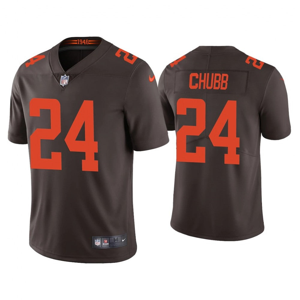 Youth Cleveland Browns #24 Nick Chubb Brown Vapor Untouchable Limited Stitched Jersey 