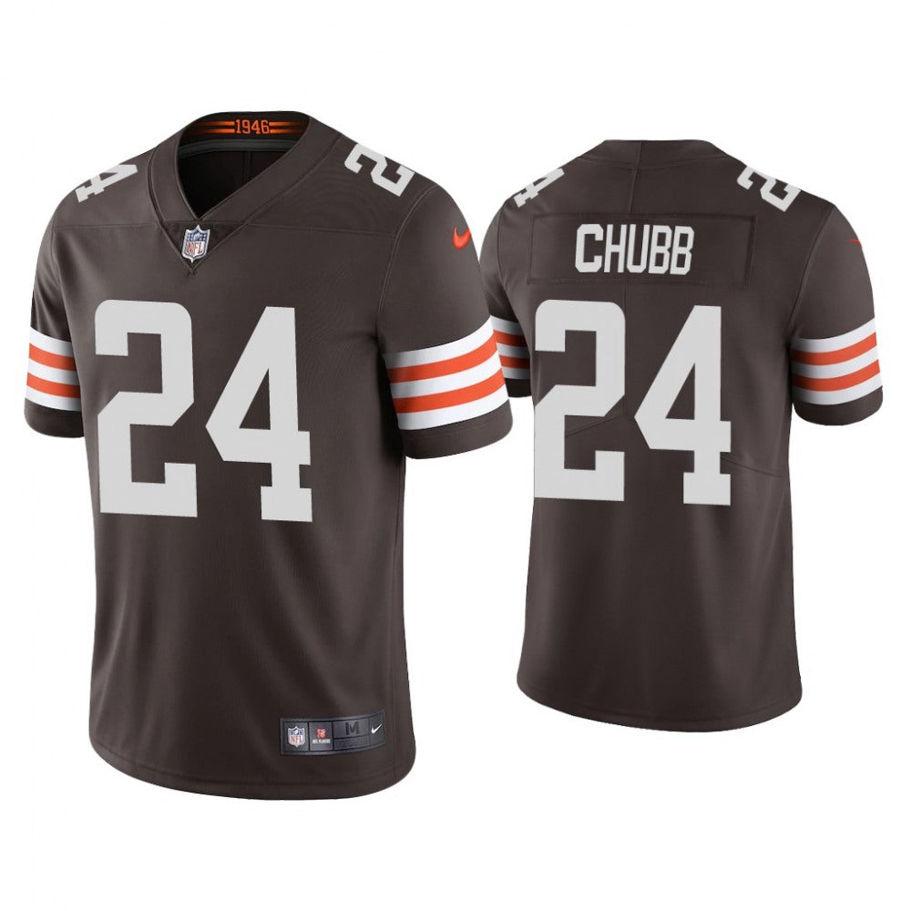 Youth Cleveland Browns #24 Nick Chubb Brown Vapor Untouchable Limited Stitched Jersey 