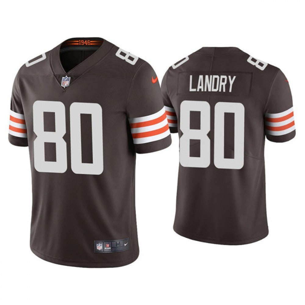 Youth Cleveland Browns #80 Jarvis Landry Brown Vapor Untouchable Limited Stitched Jersey 