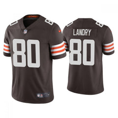 Youth Cleveland Browns #80 Jarvis Landry Brown Vapor Untouchable Limited Stitched Jersey 