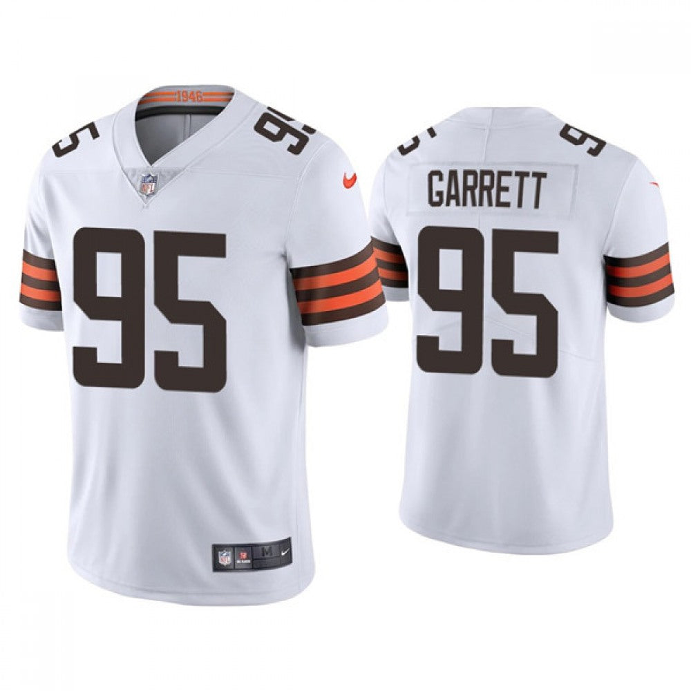 Youth Cleveland Browns #95 Myles Garrett White Vapor Untouchable Limited Stitched Jersey 