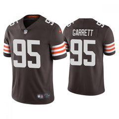 Youth Cleveland Browns #95 Myles Garrett Brown Vapor Untouchable Limited Stitched Jersey 