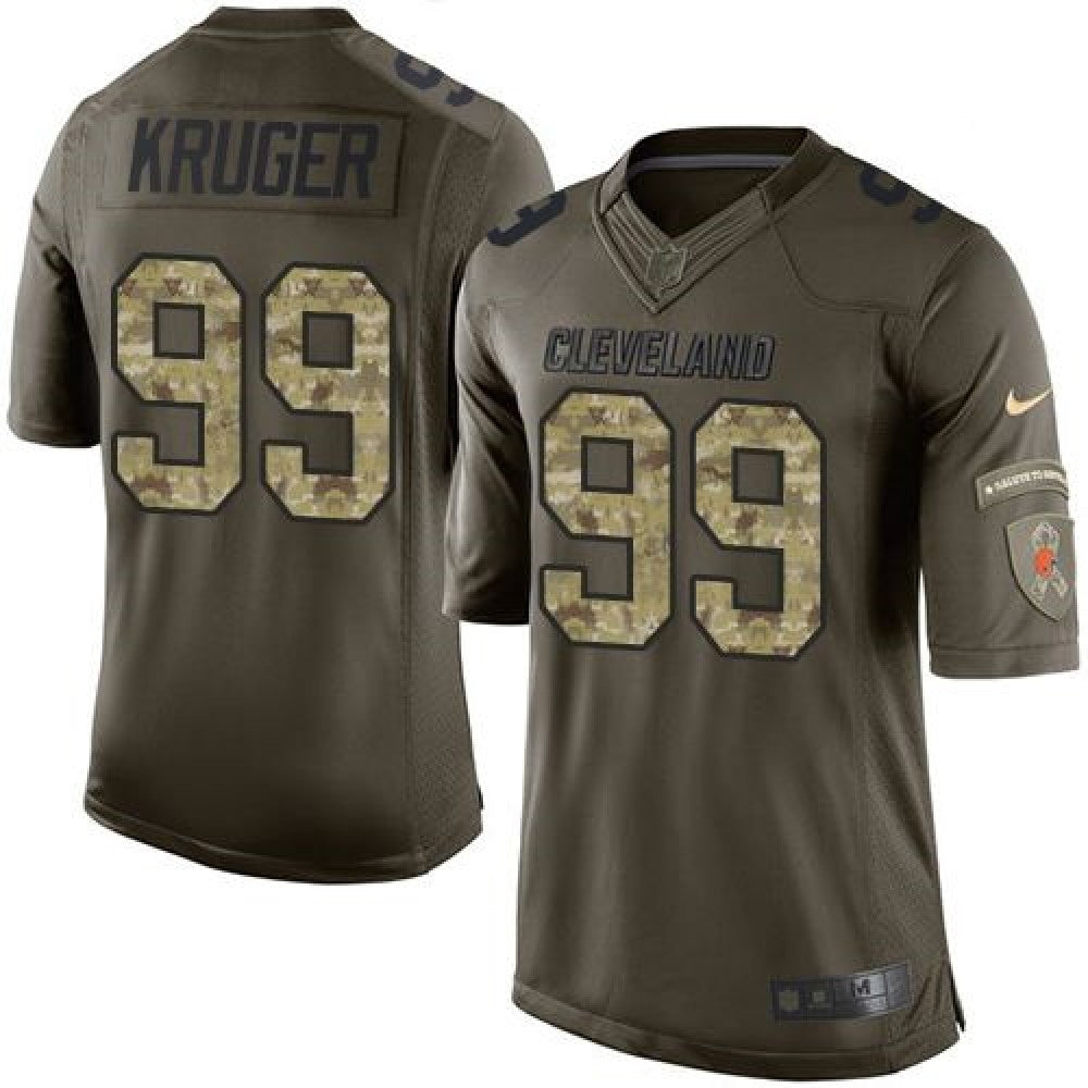 Browns #99 Paul Kruger Green Youth Stitched NFL Limited Salute to Service Jersey 
