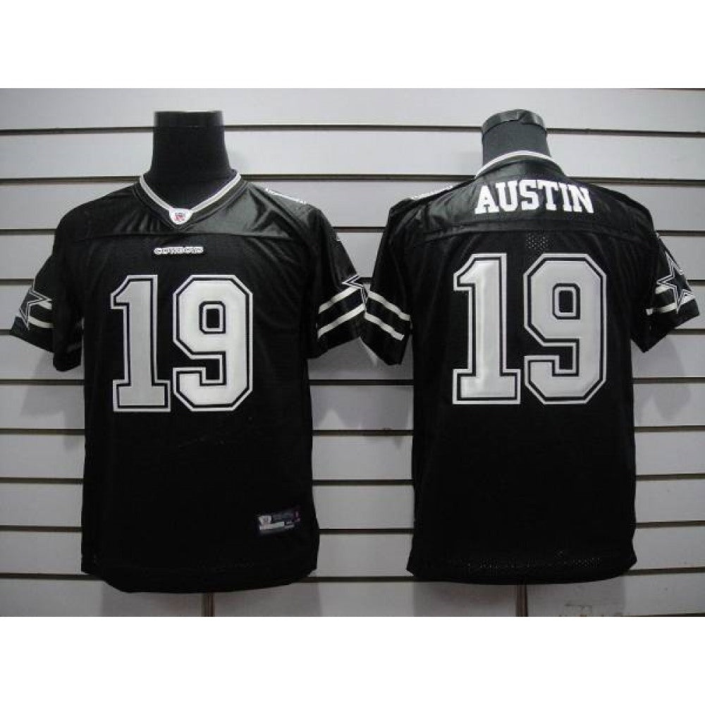 Cowboys #19 Miles Austin Black Shadow Stitched Youth NFL Jersey 