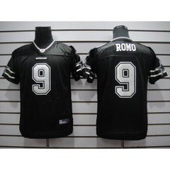 Cowboys #9 Tony Romo Black Shadow Stitched Youth NFL Jersey 