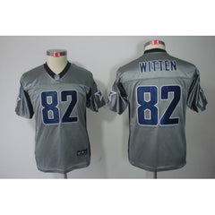 Youth Dallas Cowboys #82 Jason Witten Gray Shadow Limited Stitched NFL Jersey 