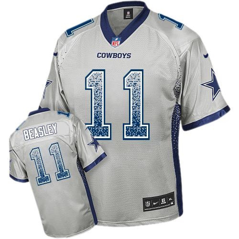 Cowboys #11 Cole Beasley Grey Youth Stitched NFL Elite Drift Fashion Jersey 