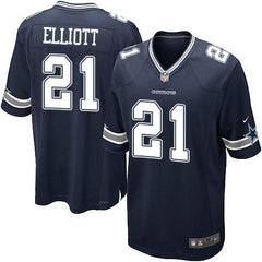 Cowboys #21 Ezekiel Elliott Navy Blue Team Color Youth Stitched NFL Elite Jersey 