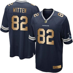 Cowboys #82 Jason Witten Navy Blue Team Color Youth Stitched NFL Elite Gold Jersey 