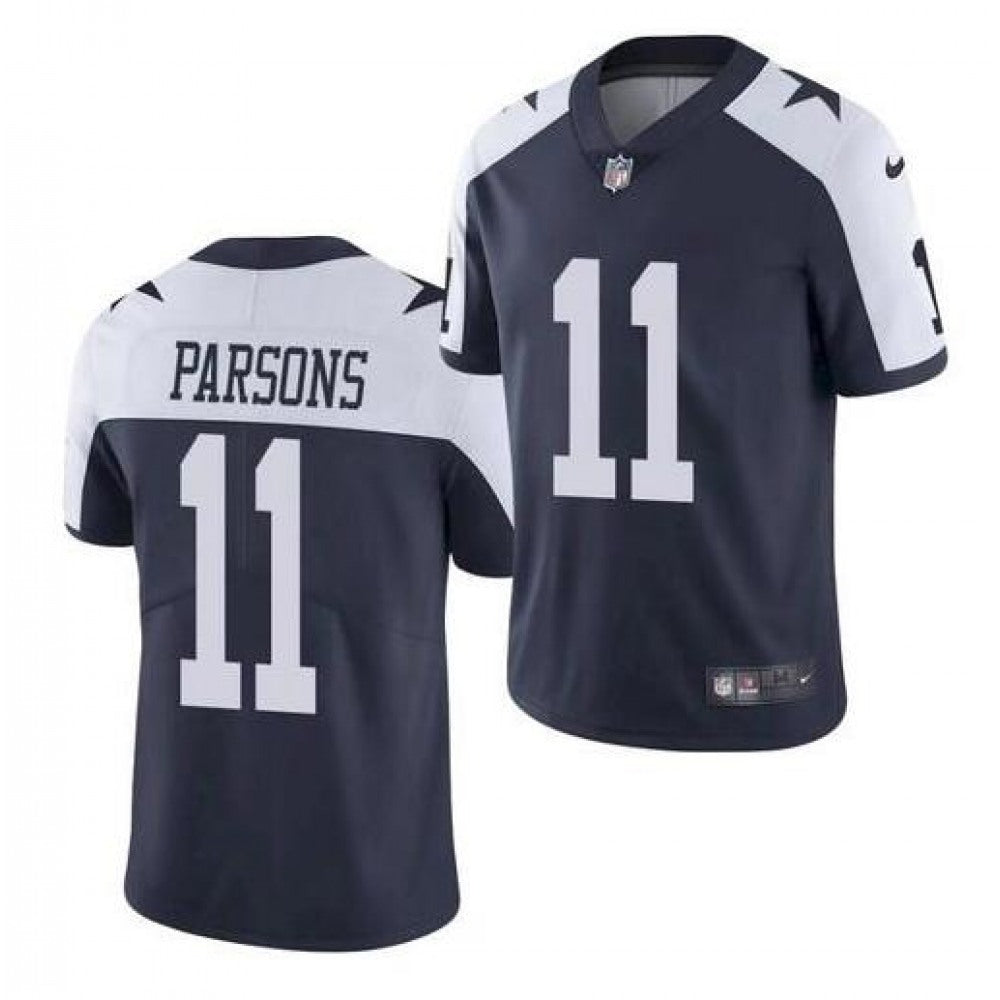 Youth Dallas Cowboys #11 Micah Parsons Navy Thanksgiving Limited Stitched Football Jersey 