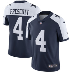 Youth Dallas Cowboys #4 Dak Prescott Navy Blue Thanksgiving Vapor Untouchable Limited Stitched NFL Jersey 