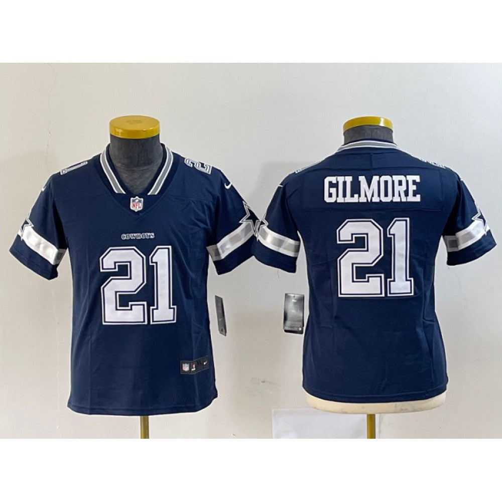 Youth Dallas Cowboys #21 Stephon Gilmore Navy Vapor Untouchable Stitched Football Jersey 