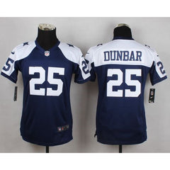 Cowboys #25 Lance Dunbar Navy Blue Thanksgiving Youth Throwback Stitched NFL Elite Jersey 