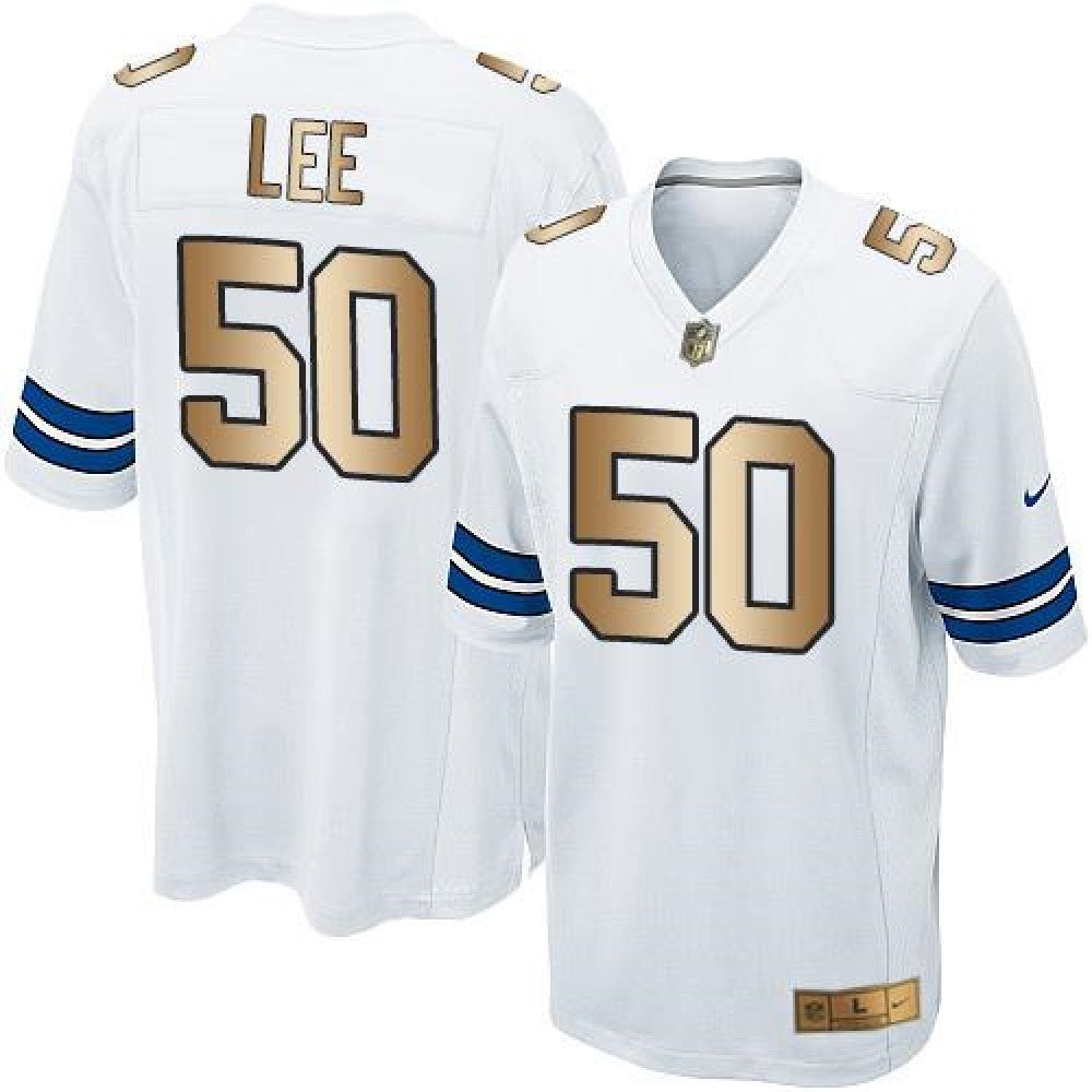 Cowboys #50 Sean Lee White Youth Stitched NFL Elite Gold Jersey 