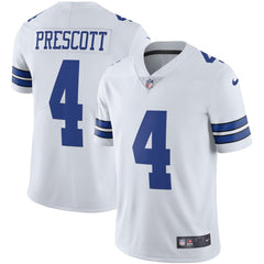 Youth Dallas Cowboys #4 Dak Prescott White Vapor Untouchable Limited Stitched NFL Jersey 