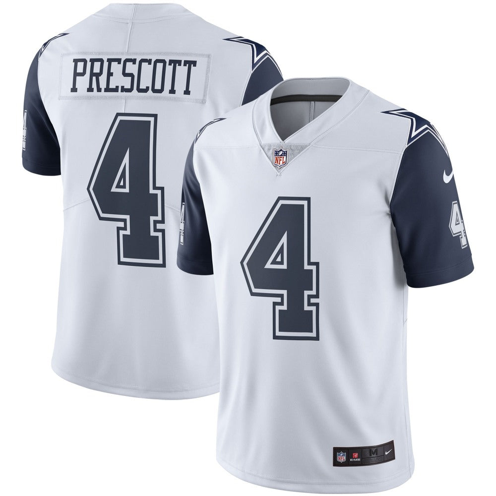 Youth Dallas Cowboys #4 Dak Prescott White Color Rush Limited Stitched NFL Jersey 
