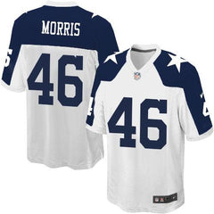 Cowboys #46 Alfred Morris White Thanksgiving Youth Stitched NFL Throwback Elite Jersey 