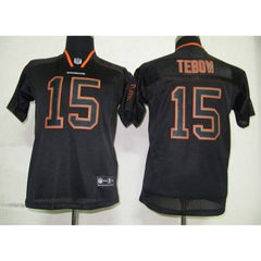 Broncos #15 Tim Tebow Lights Out Black Stitched Youth NFL Jersey 
