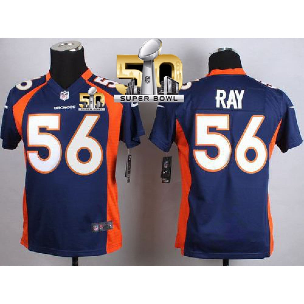 Broncos #56 Shane Ray Blue Alternate Super Bowl 50 Youth Stitched NFL New Elite Jersey 