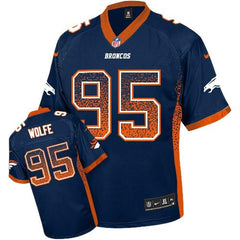 Broncos #95 Derek Wolfe Blue Alternate Youth Stitched NFL Elite Drift Fashion Jersey 