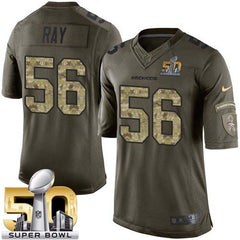 Broncos #56 Shane Ray Green Super Bowl 50 Youth Stitched NFL Limited Salute to Service Jersey 