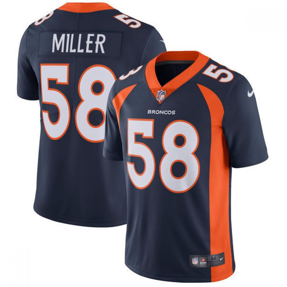 Youth Denver Broncos #58 Von Miller Navy Vapor Untouchable Limited Stitched NFL Jersey 