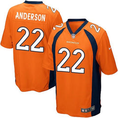 Broncos #22 C.J. Anderson Orange Team Color Youth Stitched NFL New Elite Jersey 