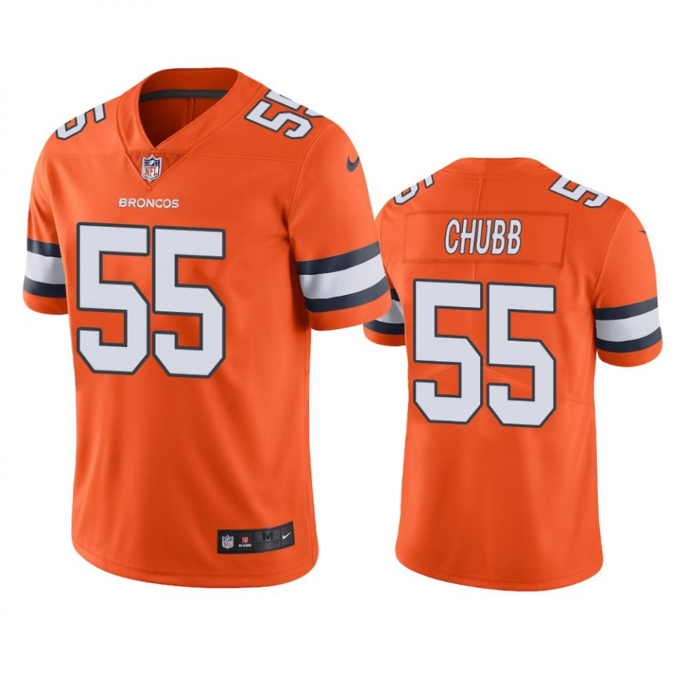 Youth Denver Broncos #55 Bradley Chubb Orange Color Rush Limited Stitched Jersey 